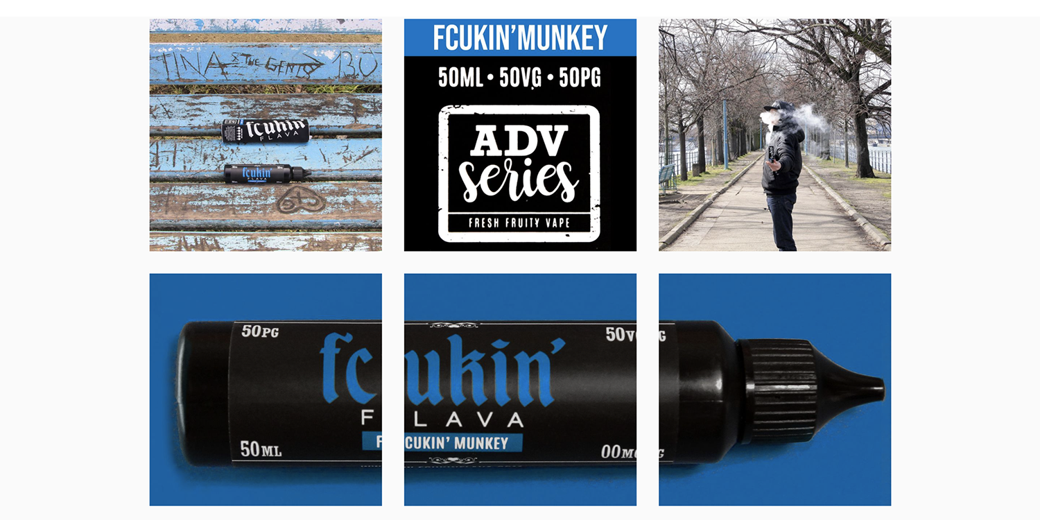 Visuel Instagram de la gamme e-liquide ADV de chez Fcukin Flava