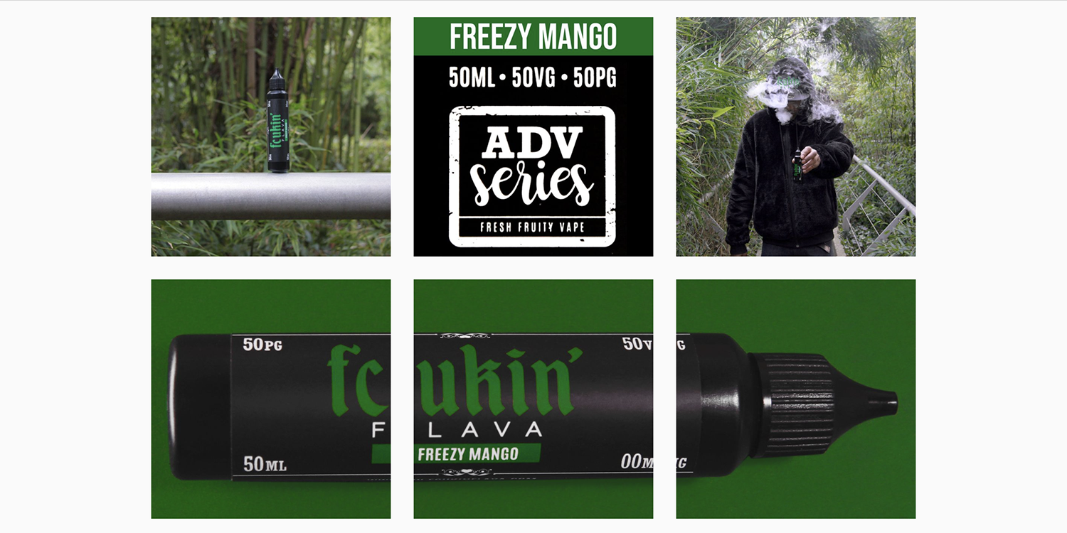 Visuel Instagram de la gamme e-liquide ADV de chez Fcukin Flava