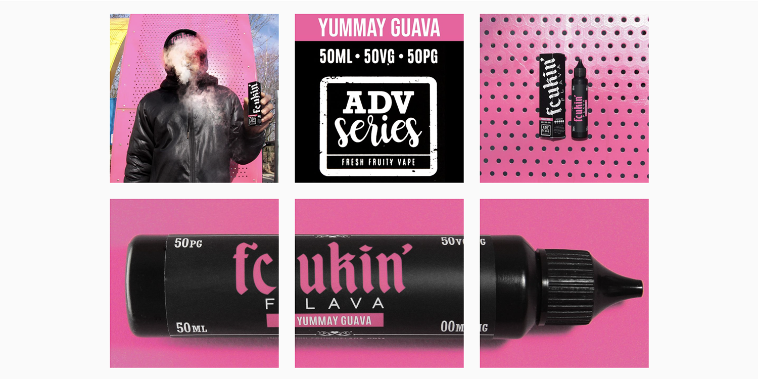 Visuel Instagram de la gamme e-liquide ADV de chez Fcukin Flava