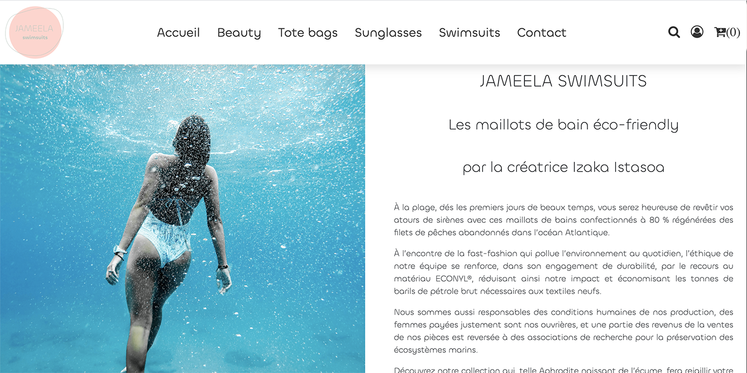 Extrait du site Jameela catégorie swimsuits