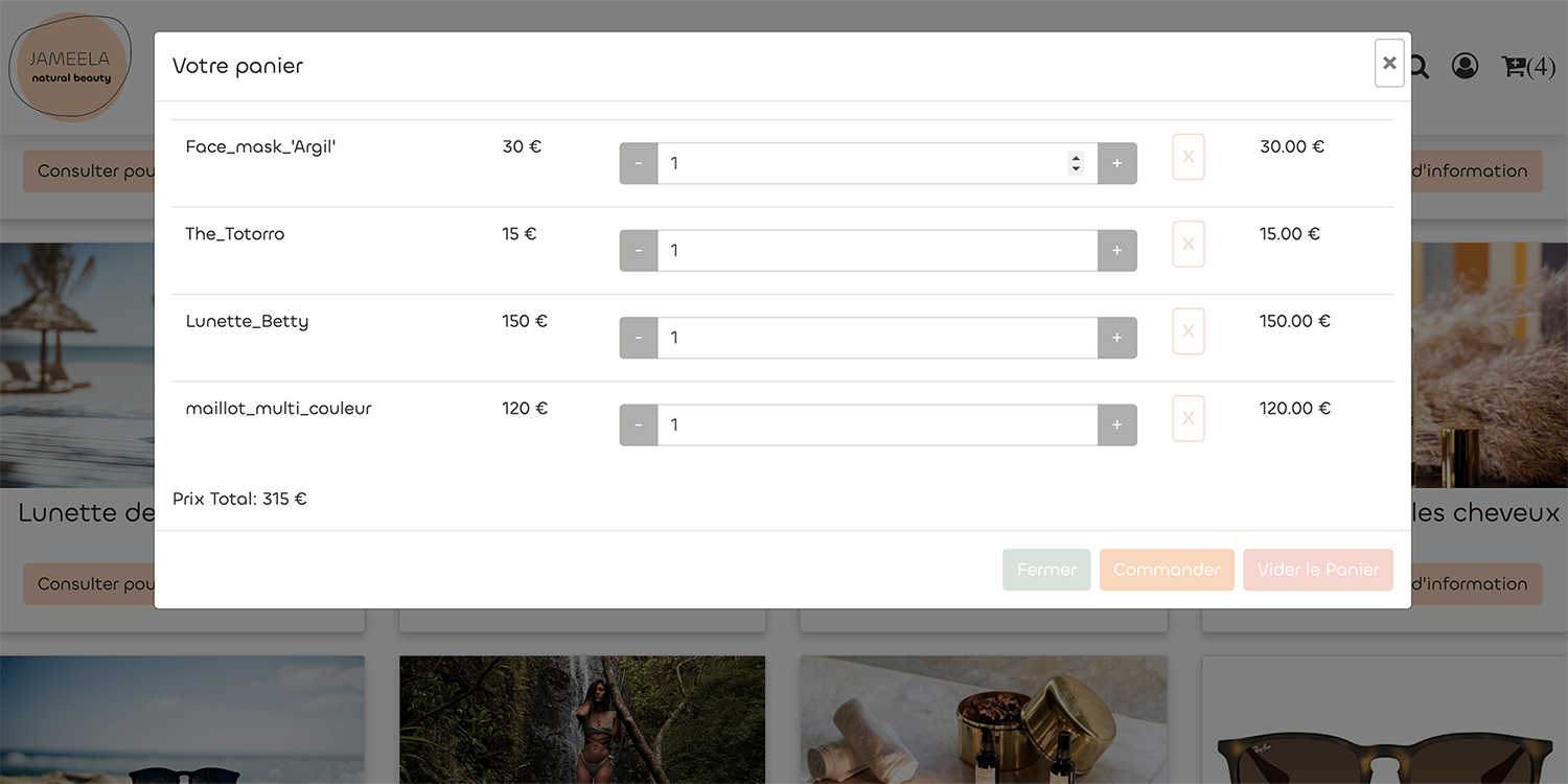 Extrait du site Jameela panier 