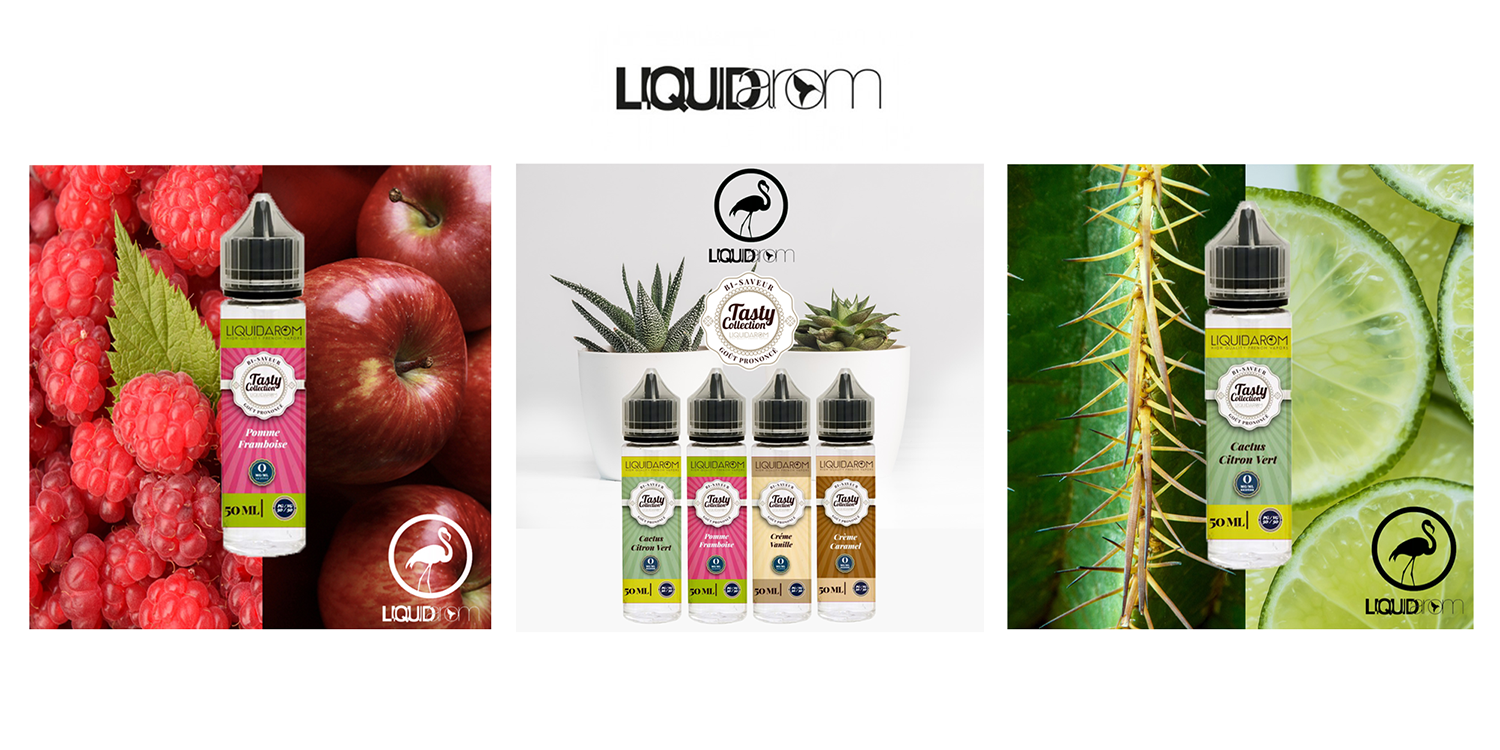 Visuel de la gamme Tasty Collection e-liquide de chez Liquid Arom