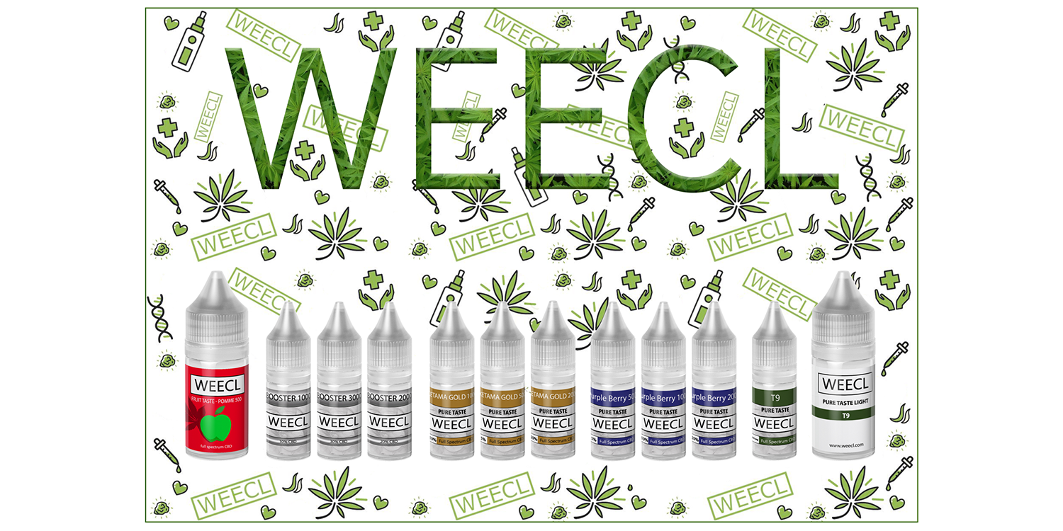 isuel de la gamme e-liquide cbd de chez Weecl